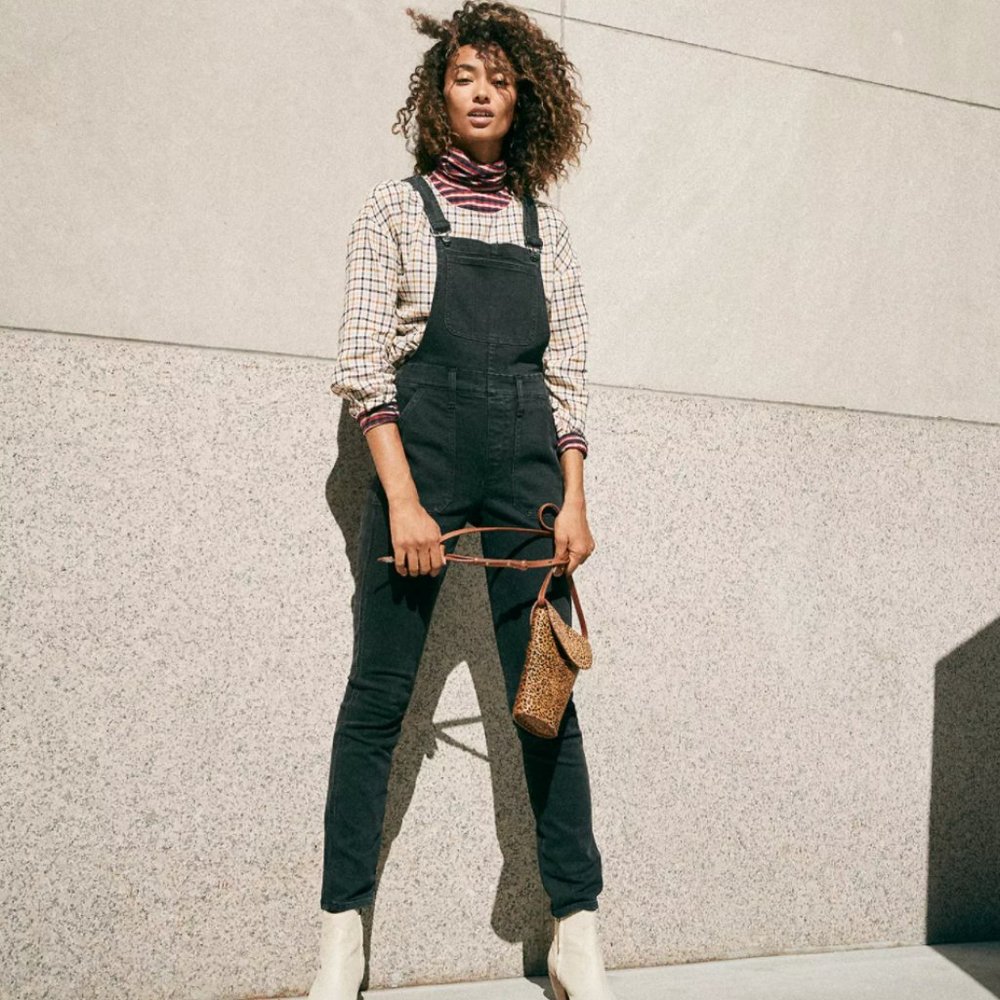 NEW Madewell skinny overalls in lunar wash